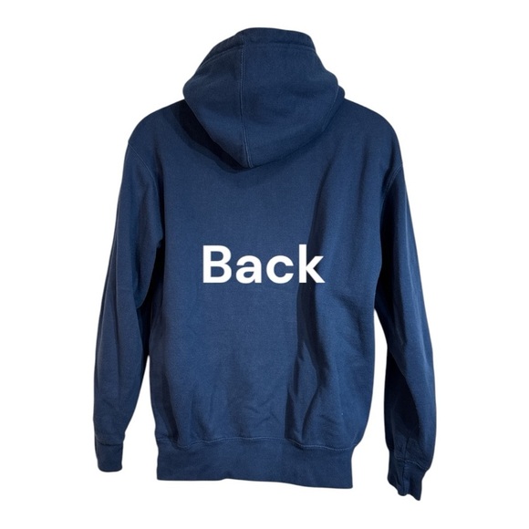 UFC Fit Apparel Navy Blue Hoodie with Front Pocket, Size Small - Picture 2 of 4